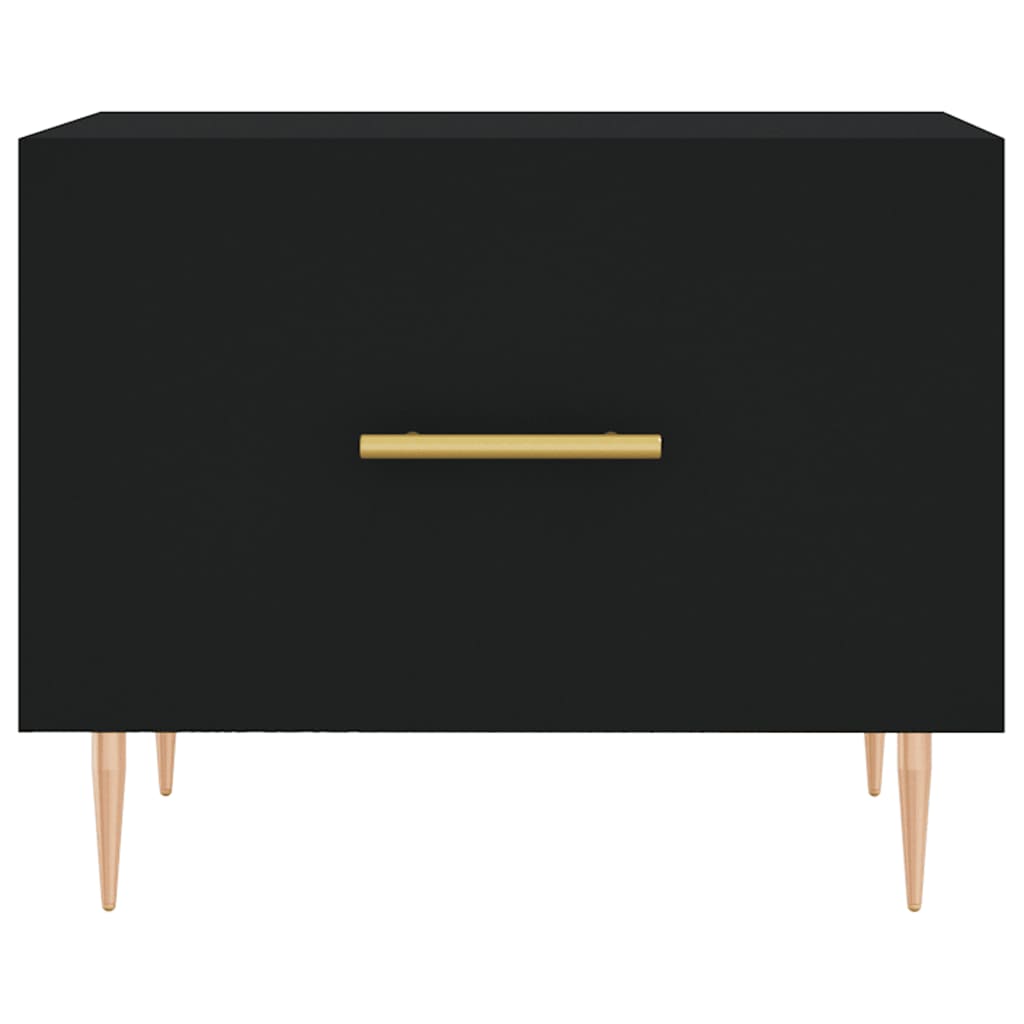 vidaXL Τραπεζάκια Σαλονιού 2 τεμ. Μαύρα 50x50x40 εκ. Επεξεργ. Ξύλο