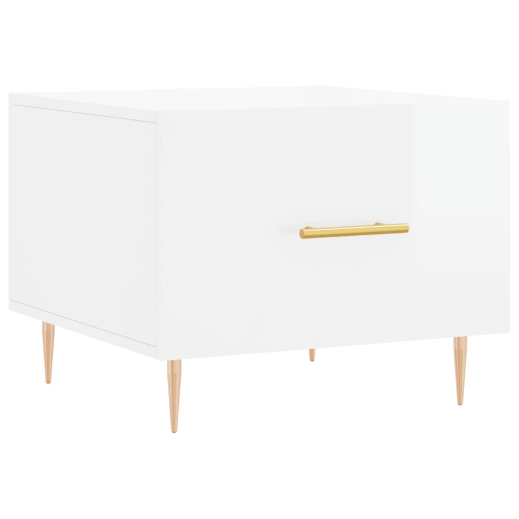 vidaXL Τραπεζάκια Σαλονιού 2 τεμ. Λευκά 50x50x40 εκ Επεξεργασμένο Ξύλο