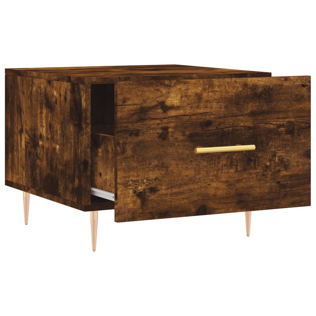 vidaXL Τραπεζάκια Σαλονιού 2 τεμ Καπνιστή Oak 50x50x40 εκ Επεξ. Ξύλο