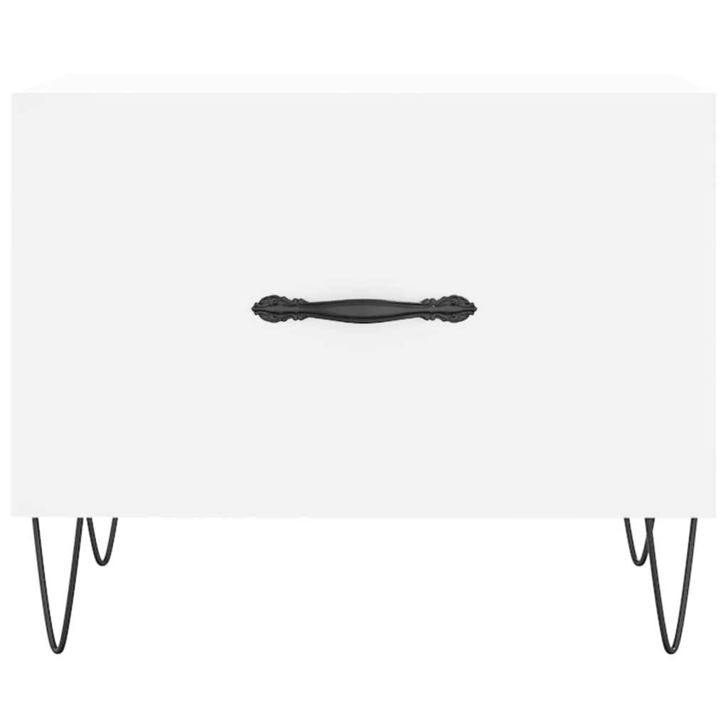 vidaXL Τραπεζάκια Σαλονιού 2 τεμ. Λευκά 50x50x40 εκ Επεξεργασμένο Ξύλο