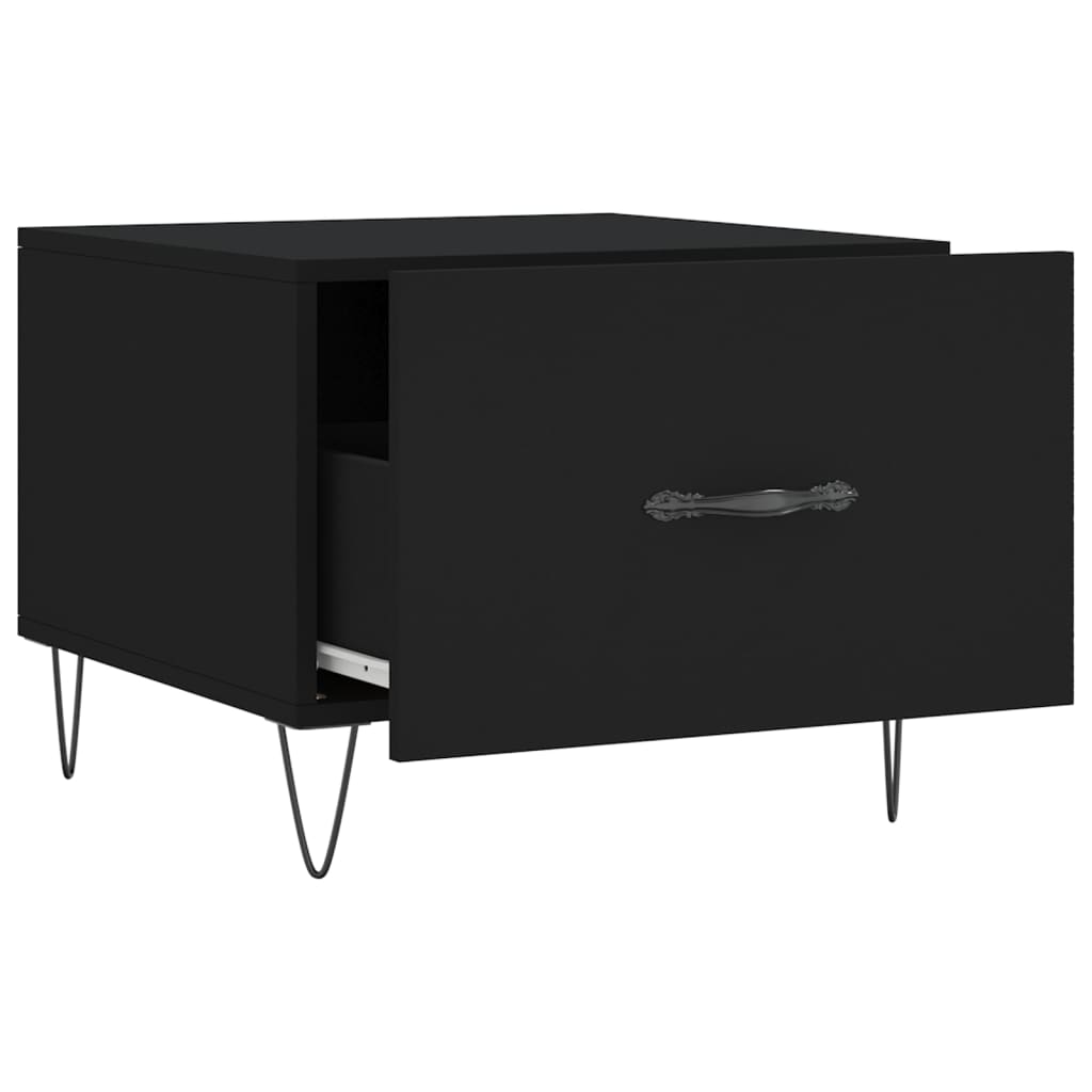 vidaXL Τραπεζάκι Σαλονιού Μαύρο 50x50x40 εκ. από Επεξεργασμένο Ξύλο