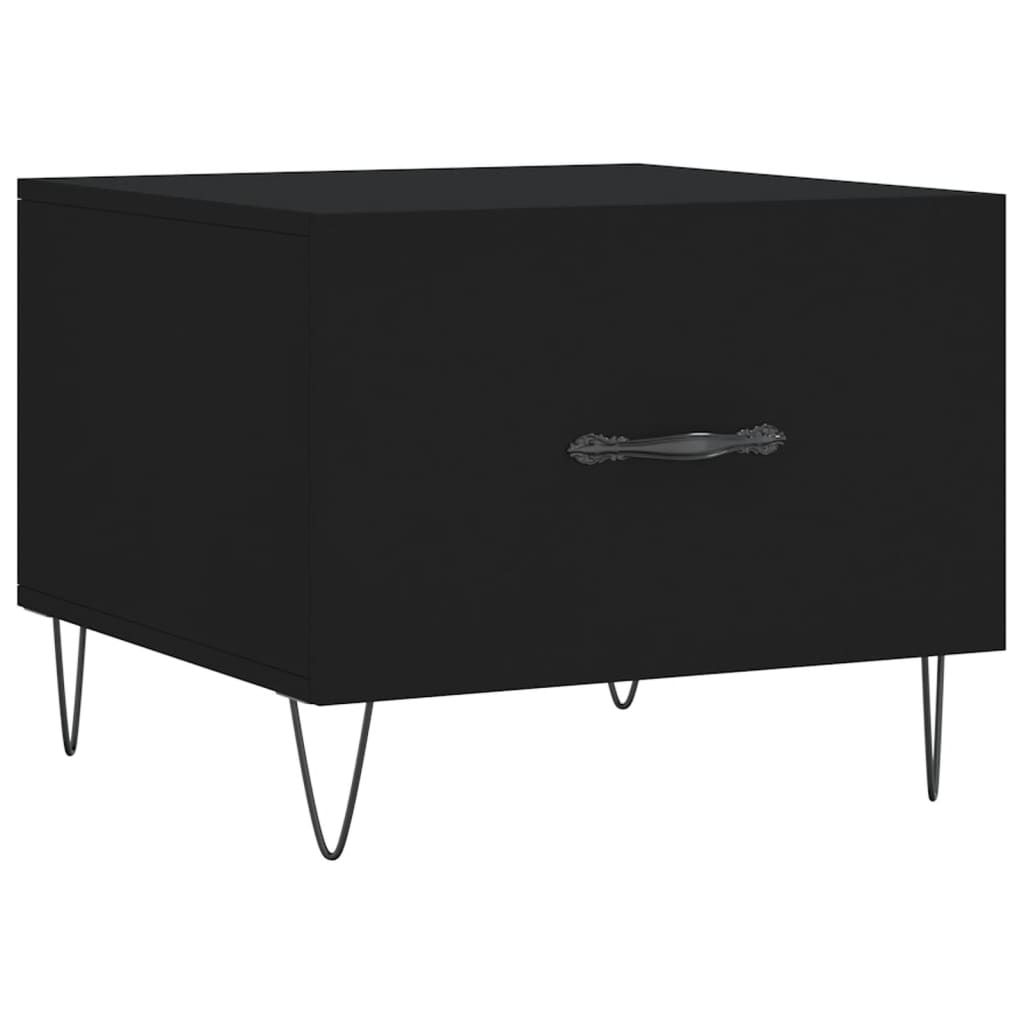 vidaXL Τραπεζάκια Σαλονιού 2 τεμ. Μαύρα 50x50x40 εκ. Επεξεργ. Ξύλο