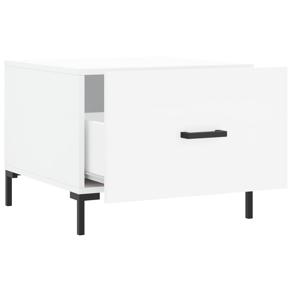 vidaXL Τραπεζάκια Σαλονιού 2 τεμ. Λευκά 50x50x40 εκ Επεξεργασμένο Ξύλο