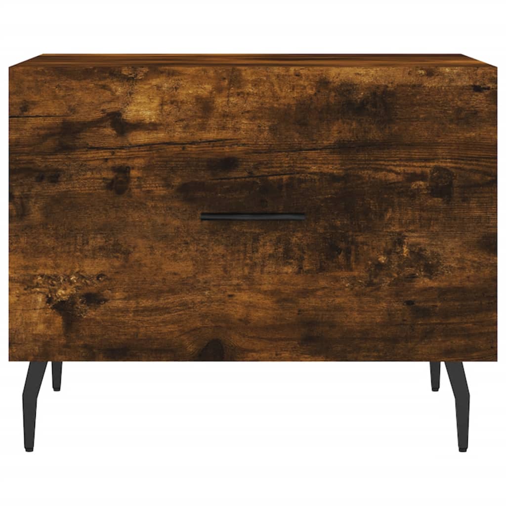 vidaXL Τραπεζάκια Σαλονιού 2 τεμ Καπνιστή Oak 50x50x40 εκ Επεξ. Ξύλο