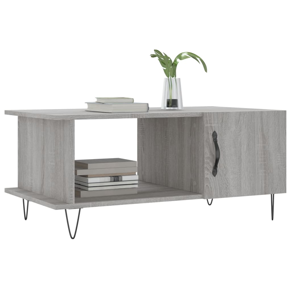 vidaXL Τραπεζάκι Σαλονιού Γκρι Sonoma 90x50x40 εκ. Επεξεργασμένο Ξύλο