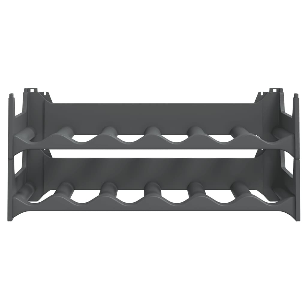 vidaXL Ραφιέρα Κρασιών Στοιβαζόμενη για 12 Μπουκάλια από Πολυπρ/λένιο