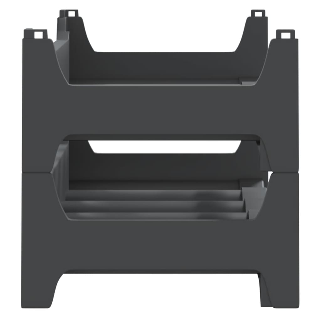 vidaXL Ραφιέρα Κρασιών Στοιβαζόμενη για 12 Μπουκάλια από Πολυπρ/λένιο