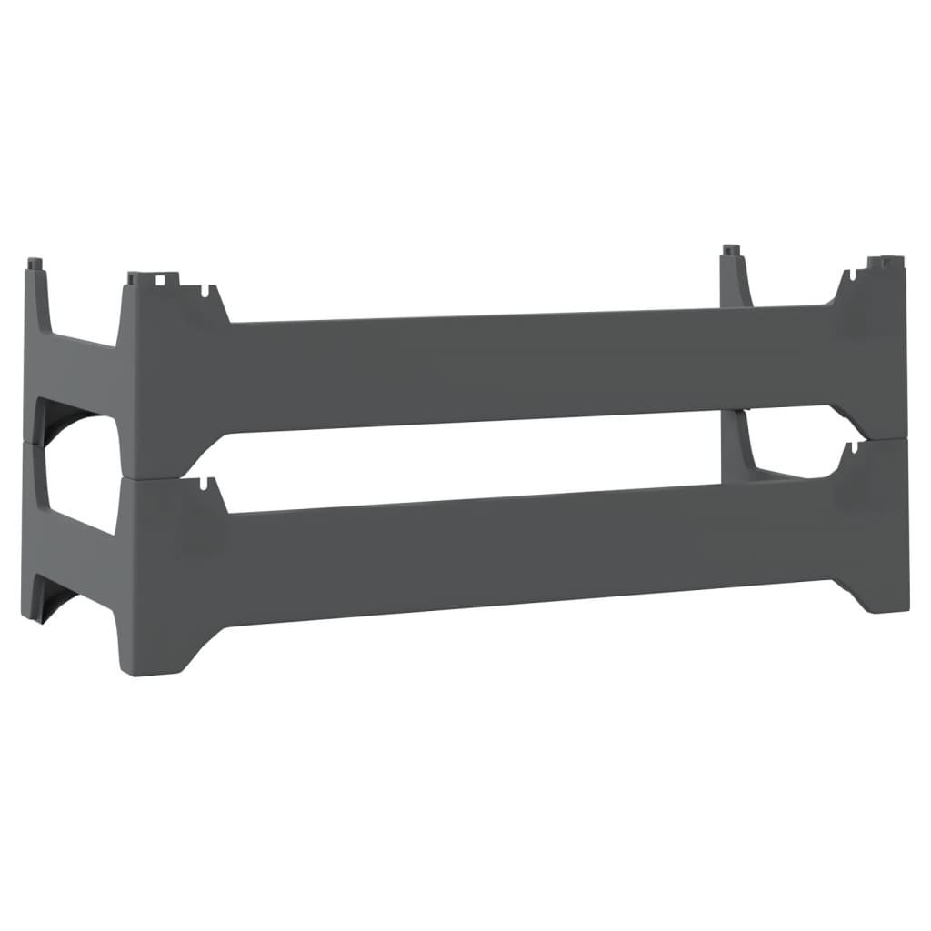 vidaXL Ραφιέρα Κρασιών Στοιβαζόμενη για 12 Μπουκάλια από Πολυπρ/λένιο