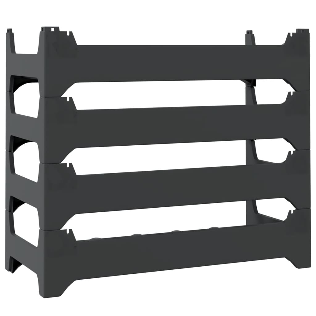 vidaXL Ραφιέρα Κρασιών Στοιβαζόμενη για 24 Μπουκάλια από Πολυπρ/λένιο