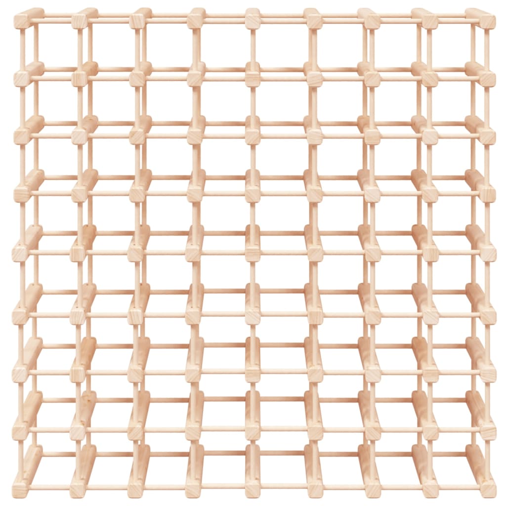 vidaXL Ραφιέρα Κρασιών για 72 Κρασιά 90,5x23x90,5εκ. Μασίφ Ξύλο Πεύκου