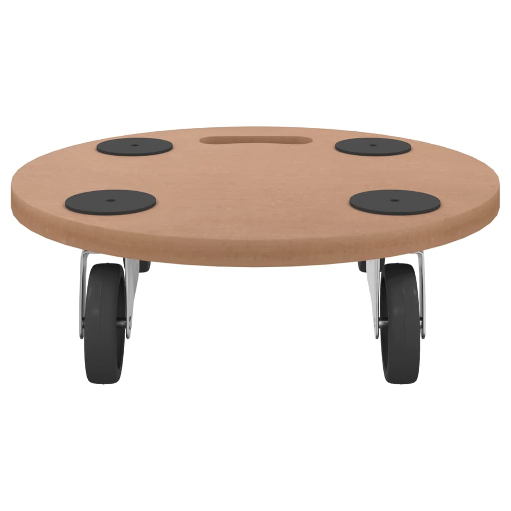 vidaXL Τρέιλερ Μεταφοράς Αντικειμένων 2 Τεμ. Στρογγυλά από Επεξ. Ξύλο