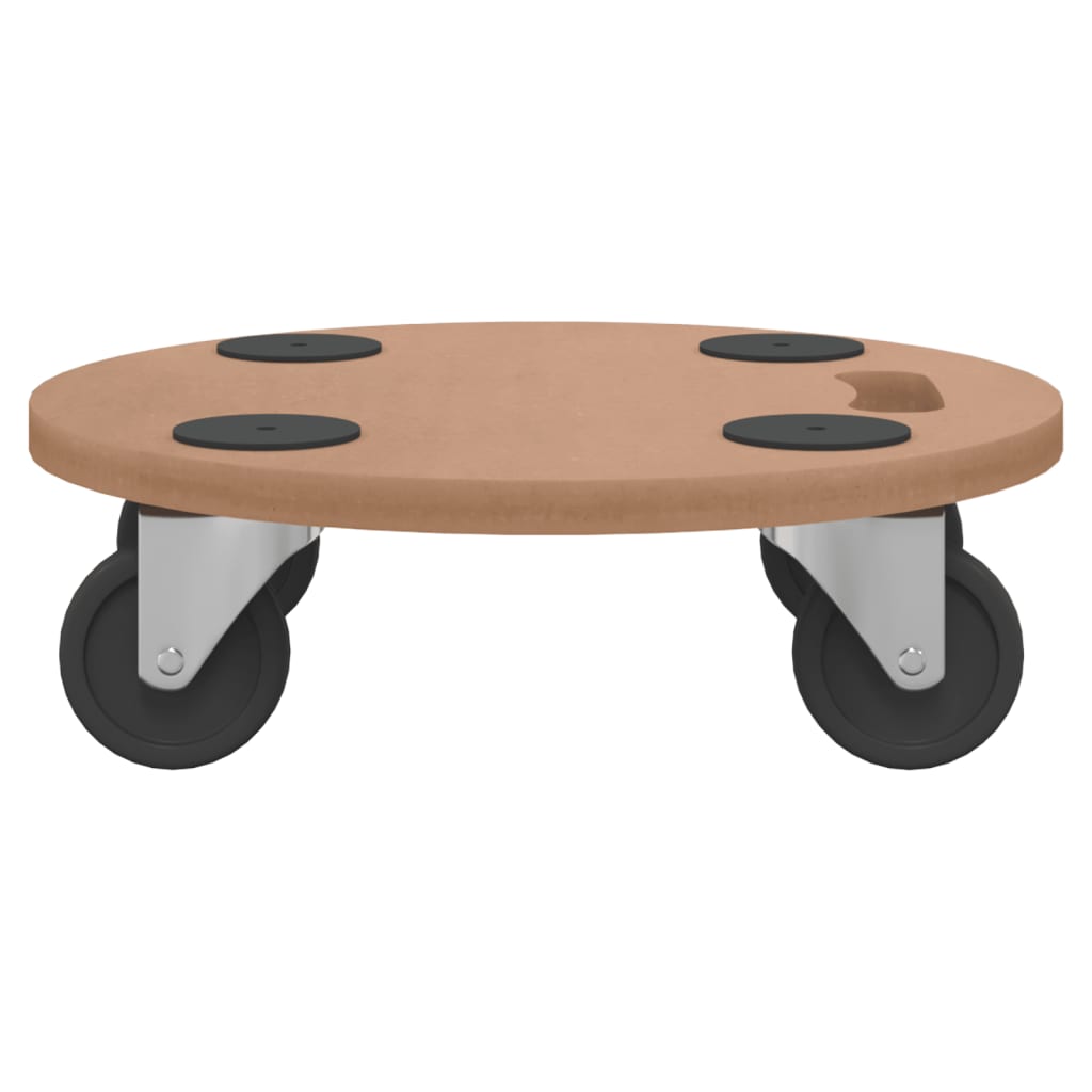 vidaXL Τρέιλερ Μεταφοράς Αντικειμένων 2 Τεμ. Στρογγυλά από Επεξ. Ξύλο