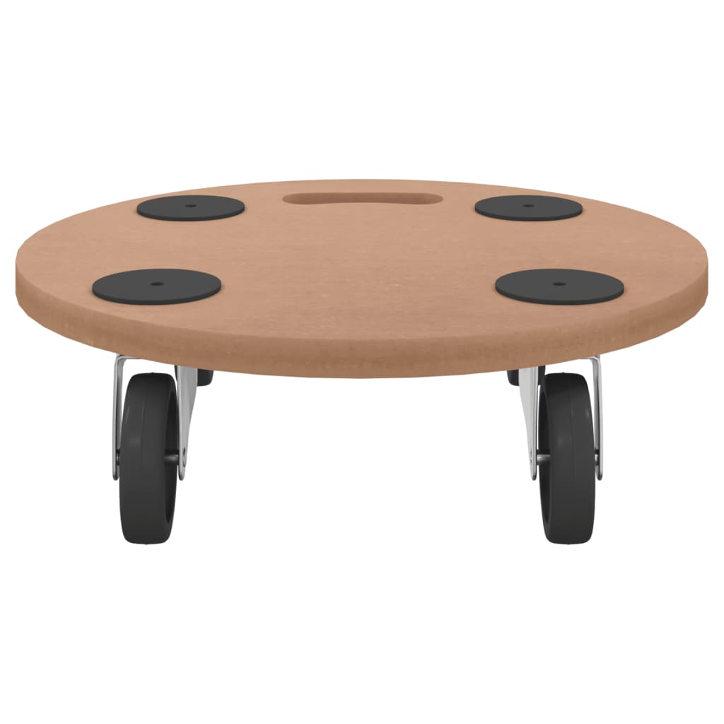 vidaXL Τρέιλερ Μεταφοράς Αντικειμένων 6 Τεμ. Στρογγυλά από Επεξ. Ξύλο