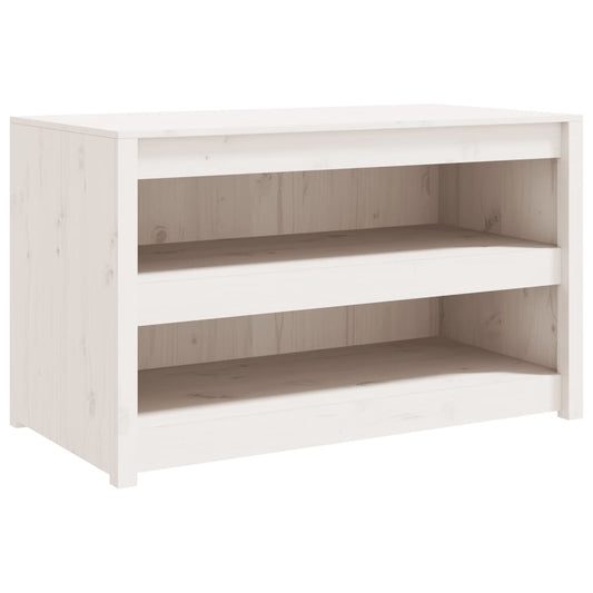 vidaXL Ντουλάπι Κουζίνας Εξ. Χώρου MEPPEL Λευκό 106x55x64εκ Μασίφ Ξύλο Πεύκου