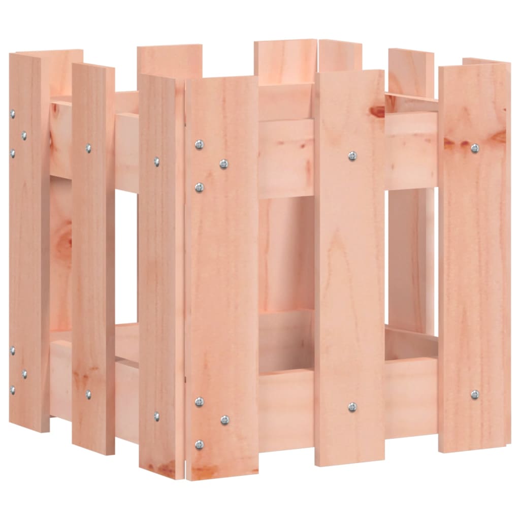 vidaXL Ζαρντινιέρα με Σχ. Φράχτη 30x30x30 εκ. Μασίφ Ξύλο Ψευδοτσούγκας