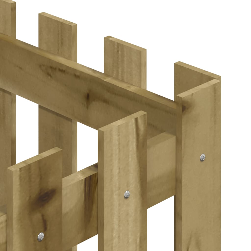 vidaXL Ζαρντινιέρα με Σχέδιο Φράχτη 40x40x40 εκ. Εμποτισμ. Ξύλο Πεύκου