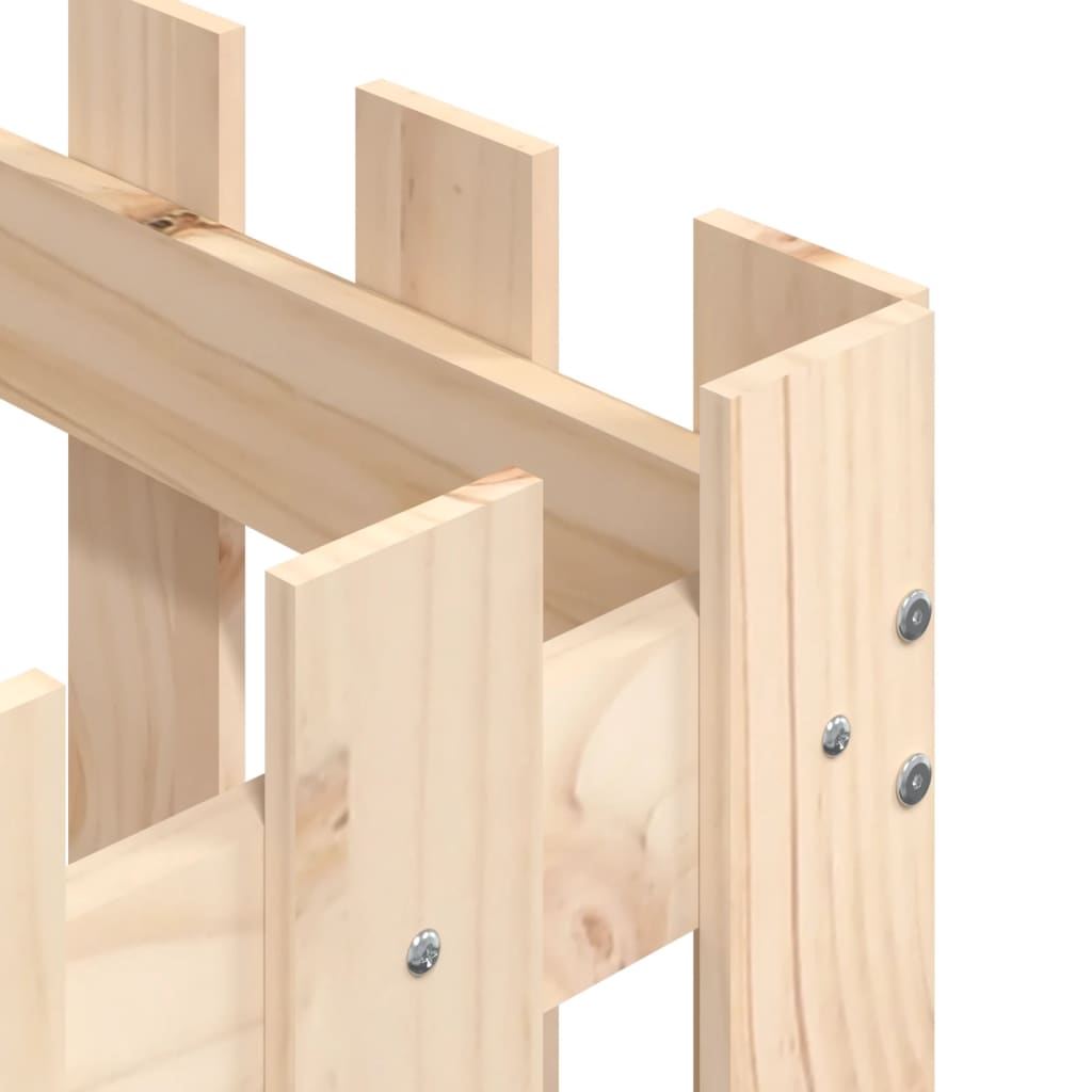 vidaXL Ζαρντινιέρα με Σχέδιο Φράχτη 50 x 50 x 50 εκ. Μασίφ Ξύλο Πεύκου