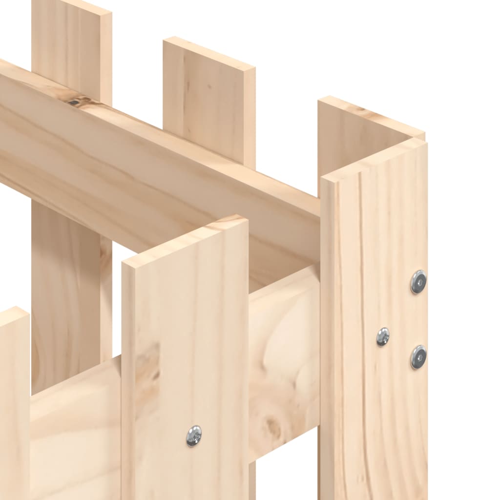 vidaXL Ζαρντινιέρα με Σχέδιο Φράχτη 60 x 60 x 60 εκ. Μασίφ Ξύλο Πεύκου