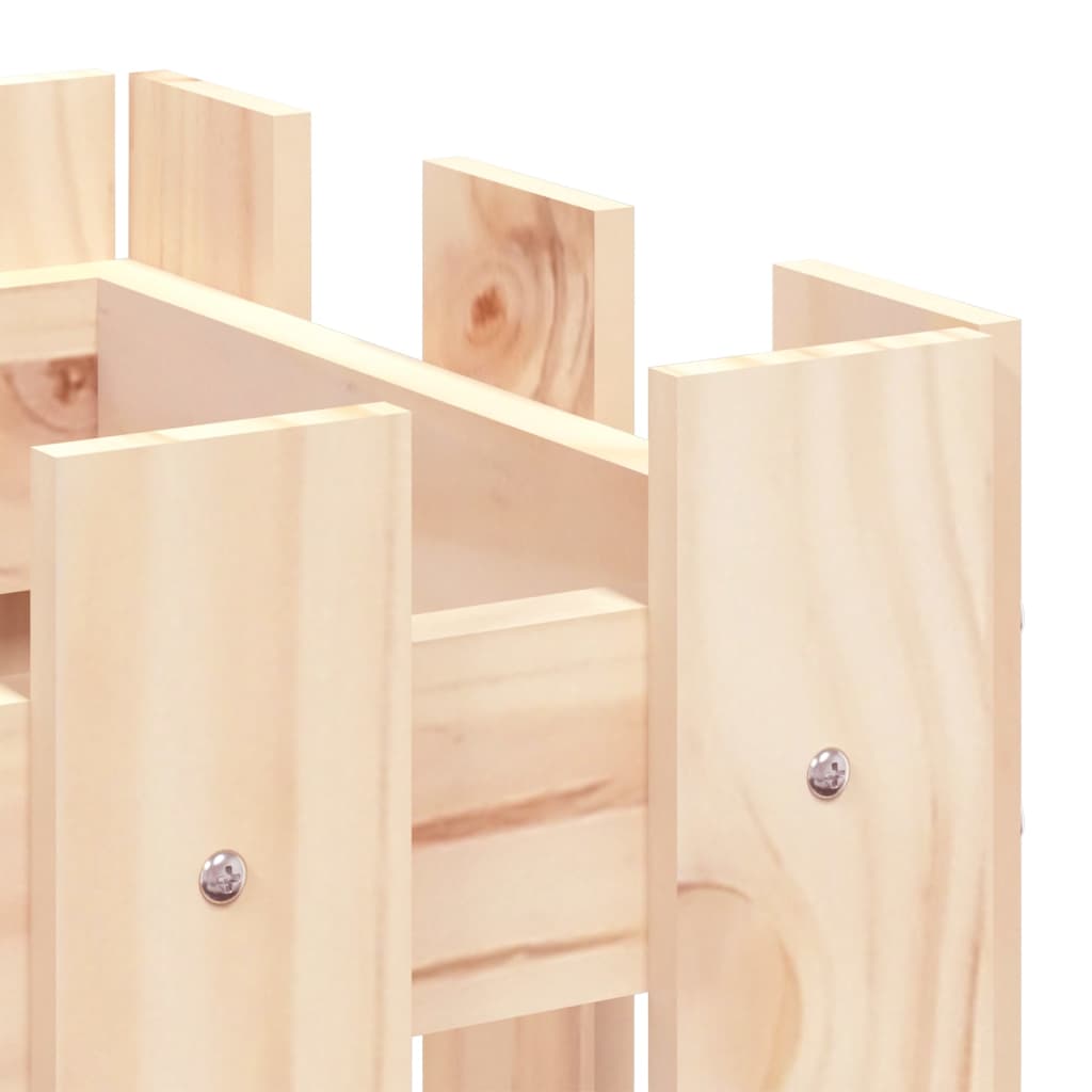 vidaXL Ζαρντινιέρα με Σχέδιο Φράχτη 60 x 30 x 30 εκ. Μασίφ Ξύλο Πεύκου