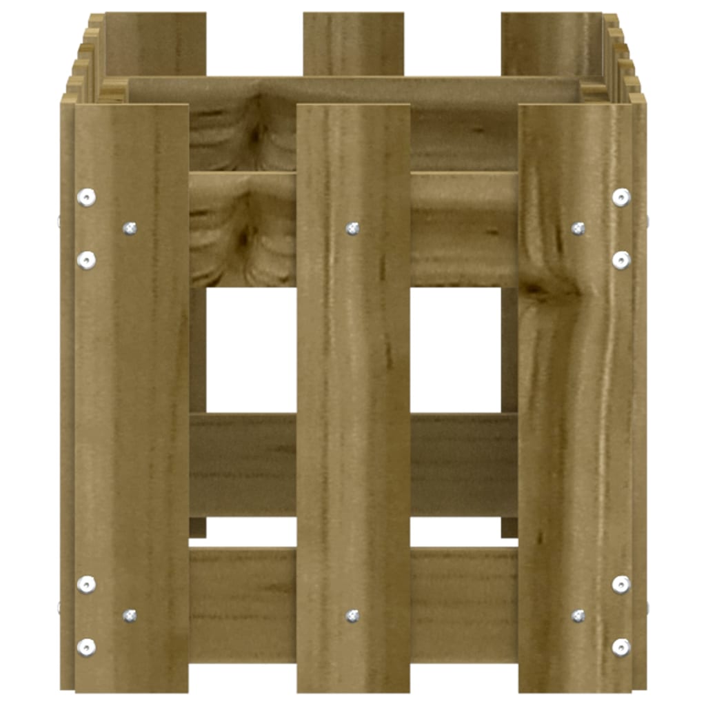 vidaXL Ζαρντινιέρα με Σχέδιο Φράχτη 60x30x30 εκ. Εμποτισμ. Ξύλο Πεύκου