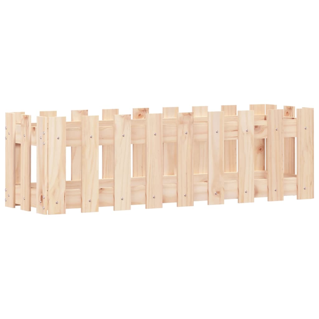 vidaXL Ζαρντινιέρα Υπερυψωμένη Σχ Φράχτη 100 x 30 x 30 εκ. Μασίφ Πεύκο