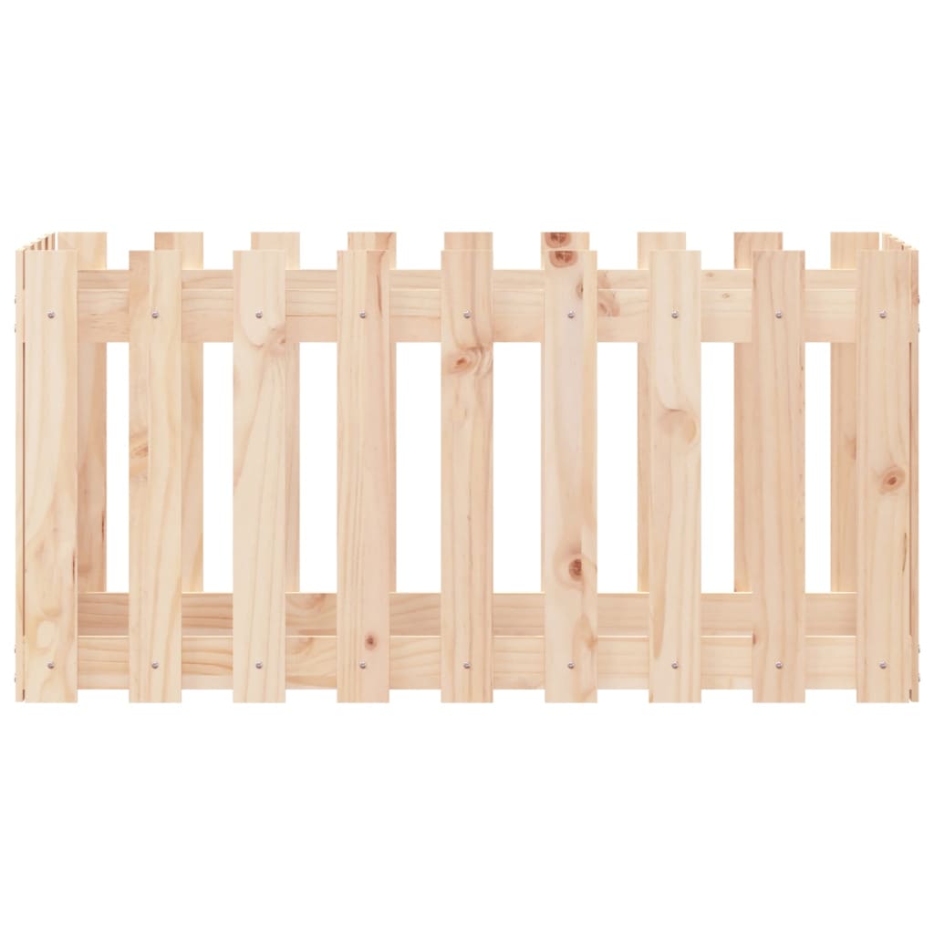 vidaXL Ζαρντινιέρα Υπερυψωμένη Σχ Φράχτη 100 x 50 x 50 εκ. Μασίφ Πεύκο