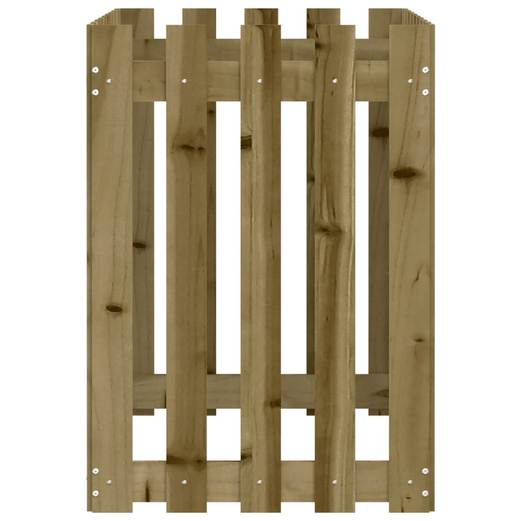 vidaXL Ζαρντινιέρα με Σχέδιο Φράχτη 100x50x70εκ. Εμποτισμ. Ξύλο Πεύκου