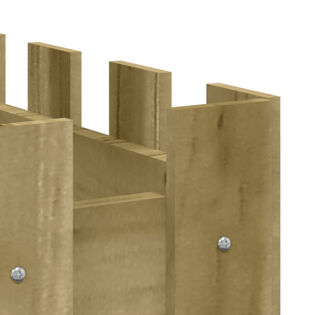 vidaXL Ζαρντινιέρα με Σχέδιο Φράχτη 100x50x70εκ. Εμποτισμ. Ξύλο Πεύκου