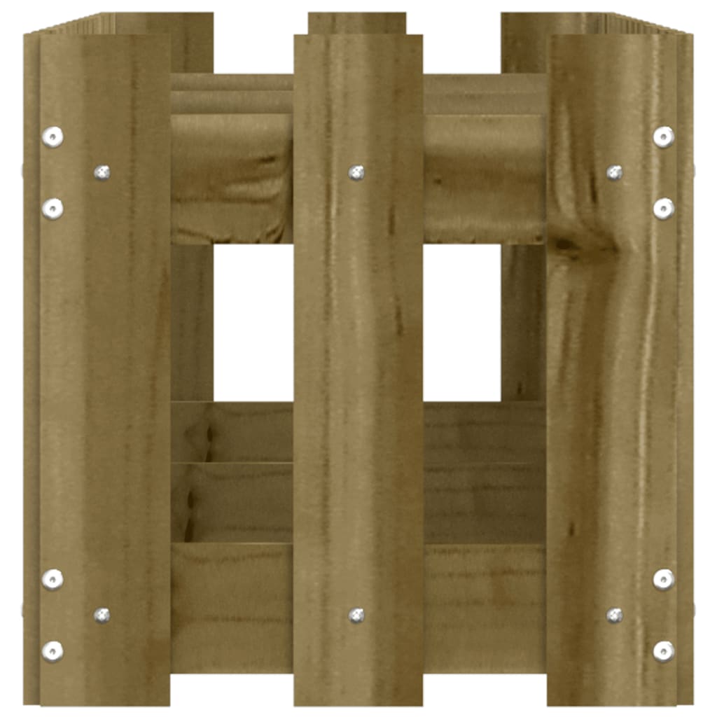 vidaXL Ζαρντινιέρα με Σχέδιο Φράχτη 150x30x30εκ. Εμποτισμ. Ξύλο Πεύκου