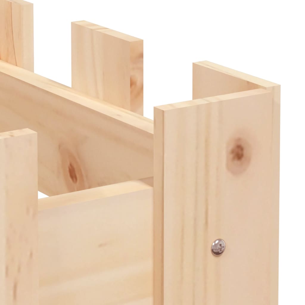 vidaXL Ζαρντινιέρα Υπερυψωμένη Σχ Φράχτη 200 x 30 x 30 εκ. Μασίφ Πεύκο