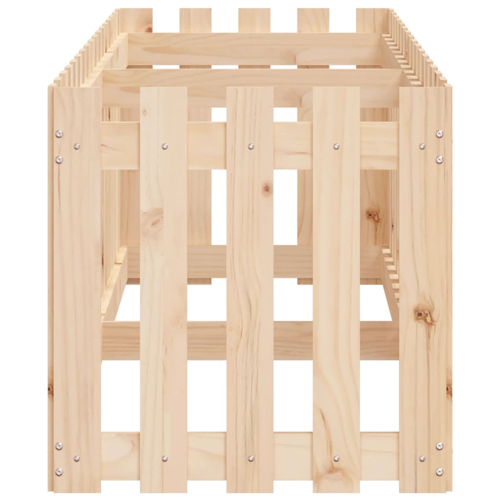 vidaXL Ζαρντινιέρα Υπερυψωμένη Σχ Φράχτη 200 x 50 x 50 εκ. Μασίφ Πεύκο