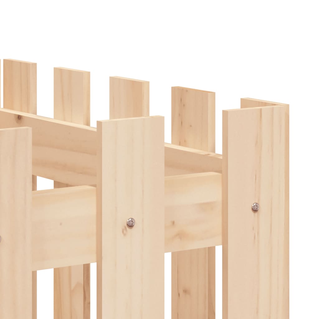 vidaXL Ζαρντινιέρα Υπερυψωμένη Σχ Φράχτη 200 x 50 x 70 εκ. Μασίφ Πεύκο
