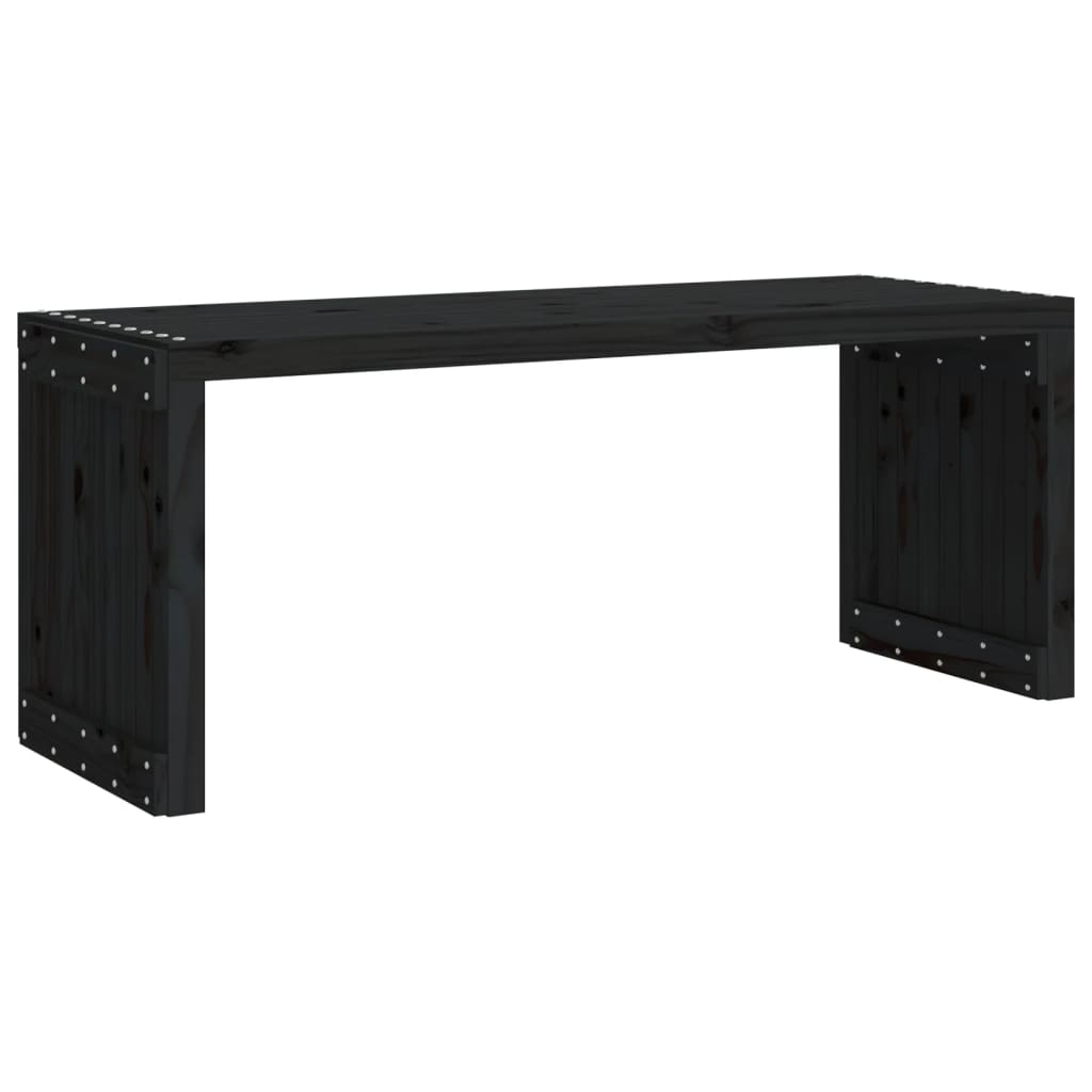 vidaXL Παγκάκι Κήπου Επεκτάσιμο Μαύρο 212,5x40,5x45εκ. Μασίφ Πεύκο