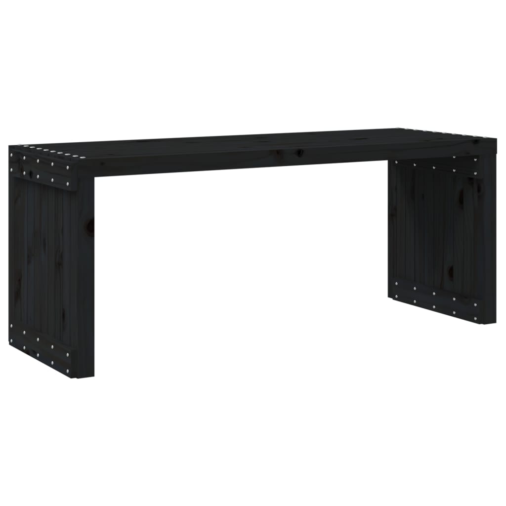 vidaXL Παγκάκι Κήπου Επεκτάσιμο Μαύρο 212,5x40,5x45εκ. Μασίφ Πεύκο
