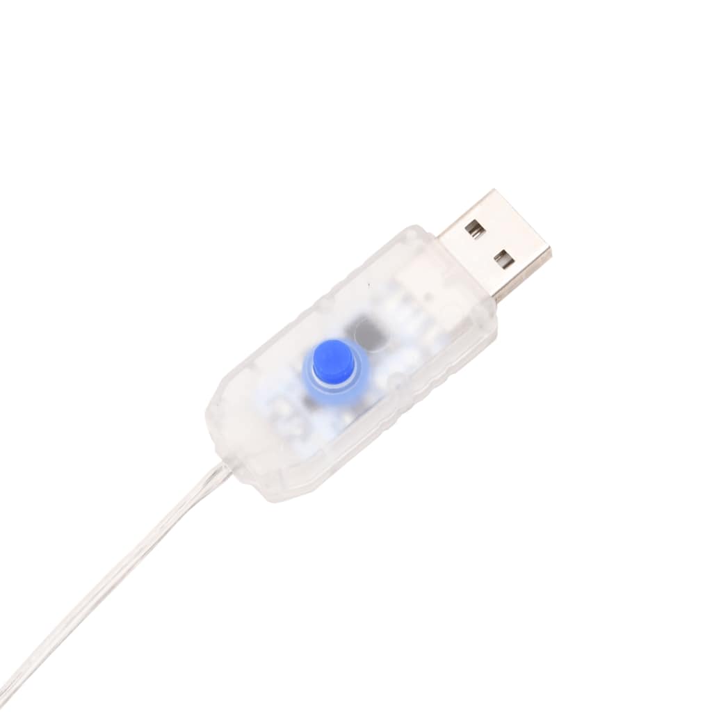 vidaXL Χριστουγεννιάτικο Φωτιστικό με Παγάκι 200 LED Ψυχρό Λευκό 20 μ. Ακρυλικό PVC