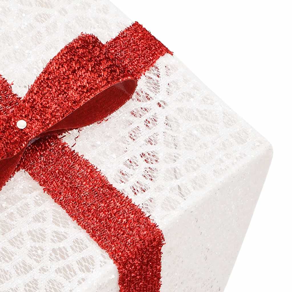 vidaXL Κουτιά Χριστουγεννιάτικα Φωτισμένα 3 Τεμ. 64 LED Θερμό Λευκό