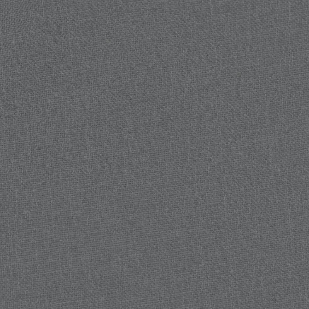 vidaXL Πολυθρόνα Μπάρελ με Υποπόδιο Σκούρο Γκρι Υφασμάτινη