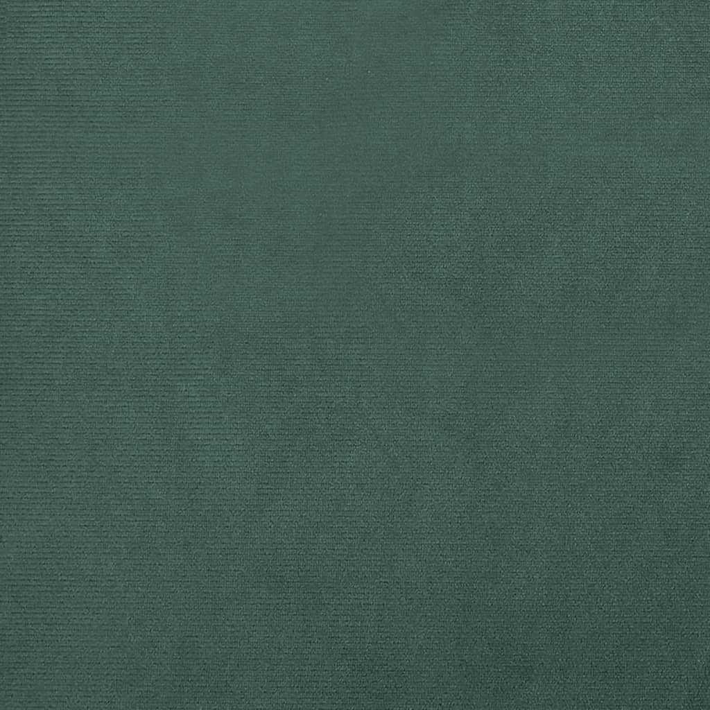 vidaXL Πολυθρόνα Μπάρελ Σκούρο Πράσινο Βελούδινη