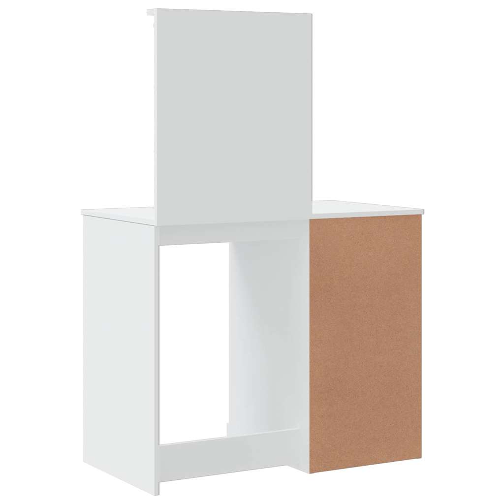 vidaXL Μπουντουάρ με LED Φώτα Λευκό 90x42x132,5 εκ.