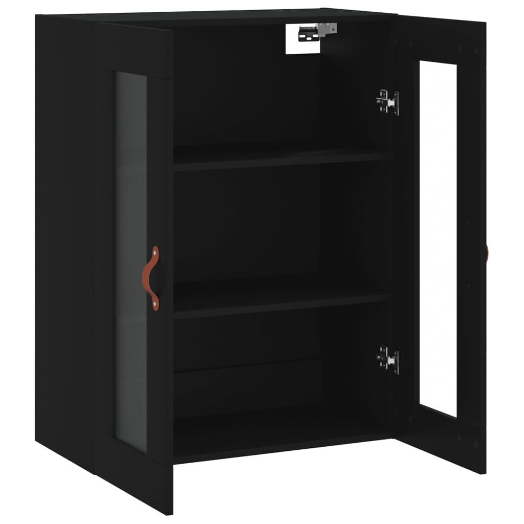 vidaXL Ντουλάπι Τοίχου Μαύρο 69,5 x 34 x 90 εκ.