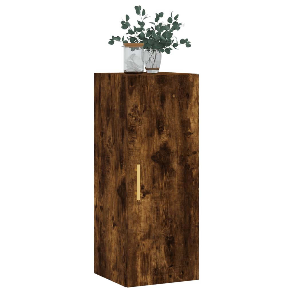 vidaXL Ντουλάπι Τοίχου Καπνιστή Δρυς 34,5 x 34 x 90 εκ.