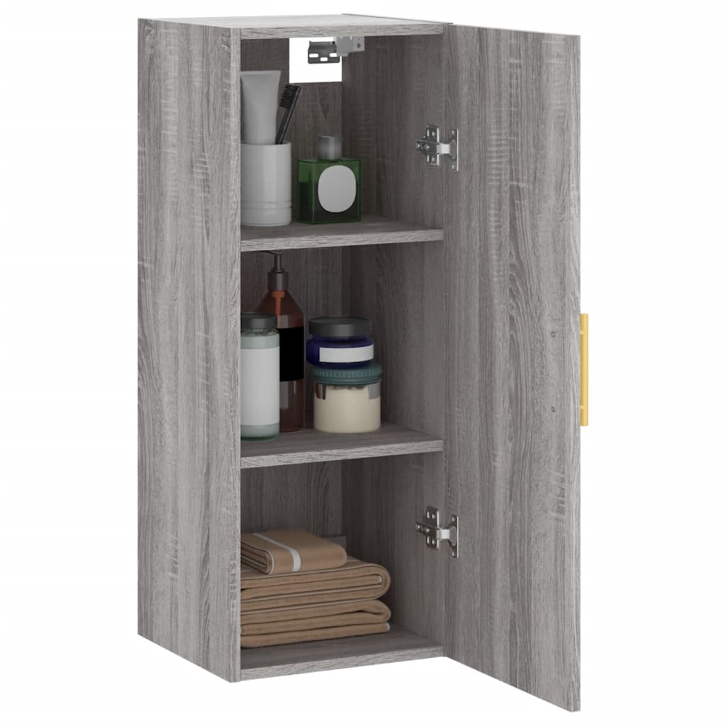 vidaXL Ντουλάπι Τοίχου Γκρι Sonoma 34,5 x 34 x 90 εκ.