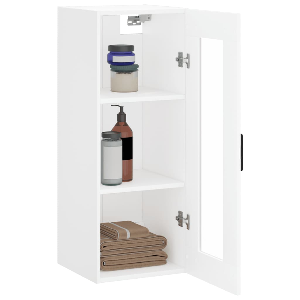 vidaXL Ντουλάπι Τοίχου Λευκό 34,5 x 34 x 90 εκ.
