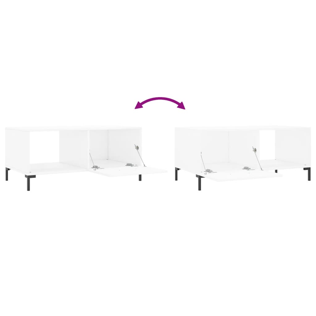 vidaXL Τραπεζάκι Σαλονιού Λευκό 90x50x40 εκ. Επεξεργασμένο Ξύλο