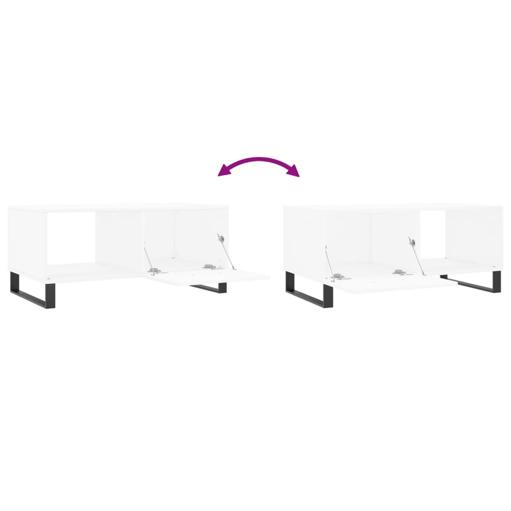 vidaXL Τραπεζάκι Σαλονιού Λευκό 90x50x40 εκ. Επεξεργασμένο Ξύλο