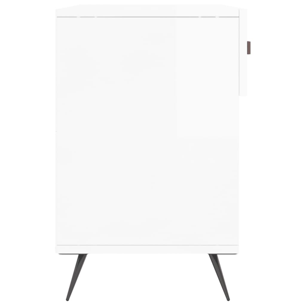 vidaXL Παπουτσοθήκη Γυαλιστερό Λευκό 102x35x55 εκ. Επεξεργασμένο Ξύλο