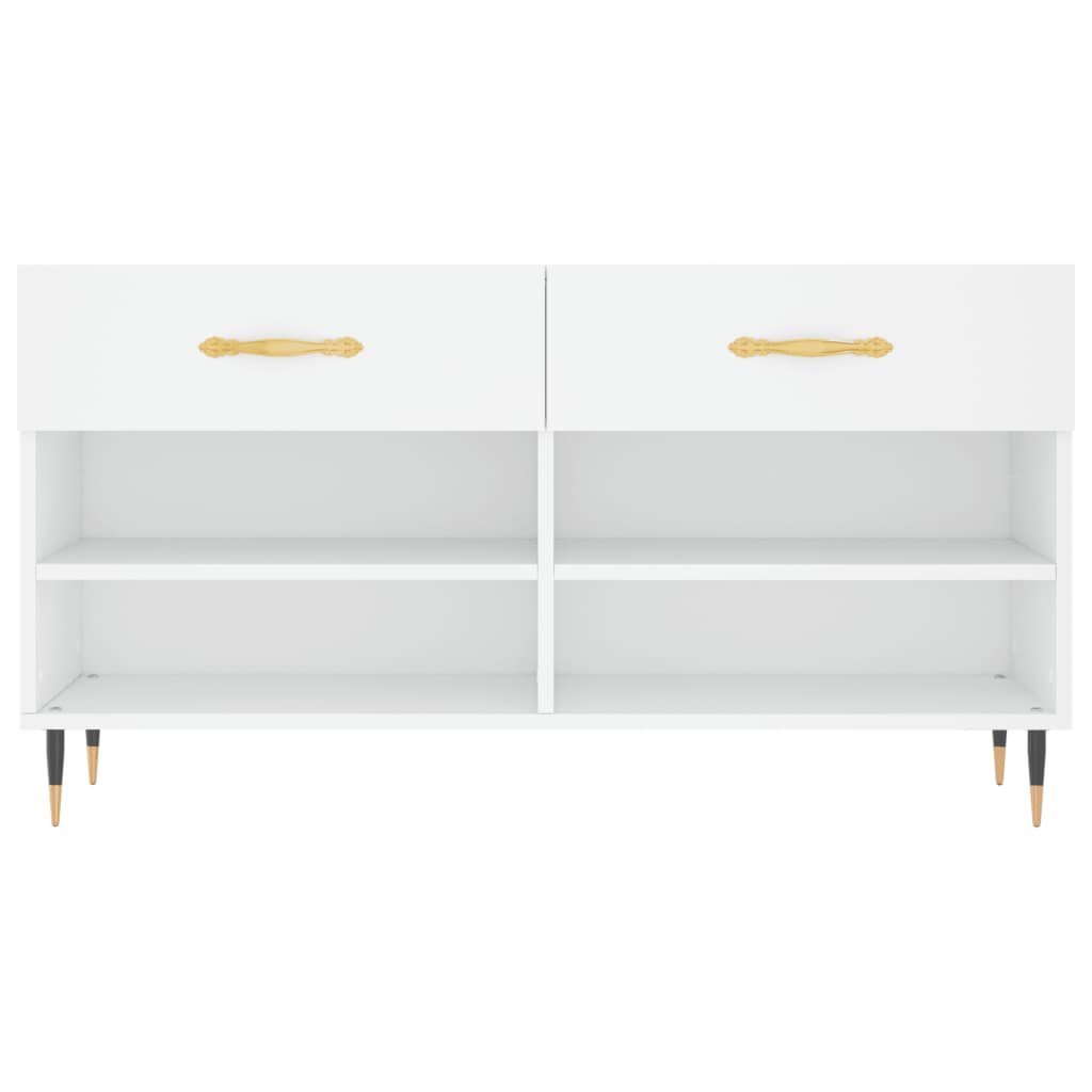 vidaXL Παπουτσοθήκη Λευκή 102 x 35 x 55 εκ. από Επεξεργασμένο Ξύλο