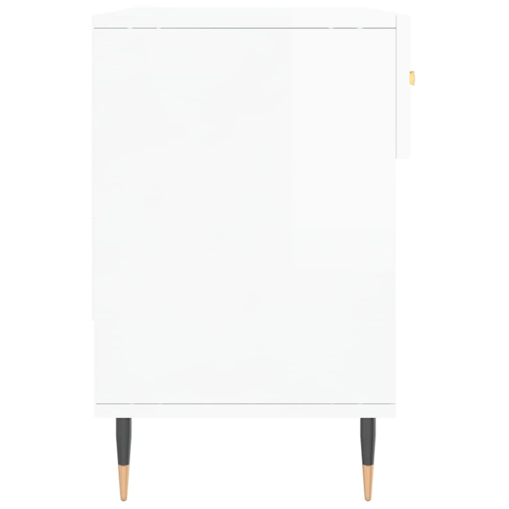 vidaXL Παπουτσοθήκη Γυαλιστερό Λευκό 102x35x55 εκ. Επεξεργασμένο Ξύλο