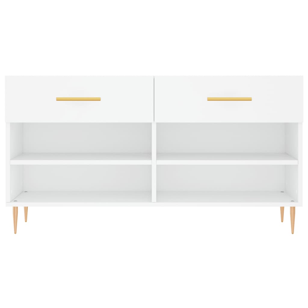 vidaXL Παπουτσοθήκη Λευκή 102 x 35 x 55 εκ. από Επεξεργασμένο Ξύλο