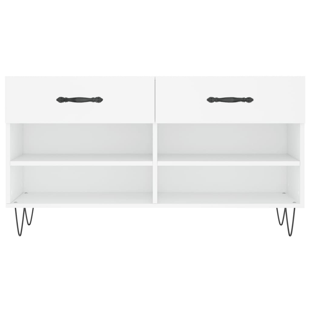 vidaXL Παπουτσοθήκη Λευκή 102 x 35 x 55 εκ. από Επεξεργασμένο Ξύλο